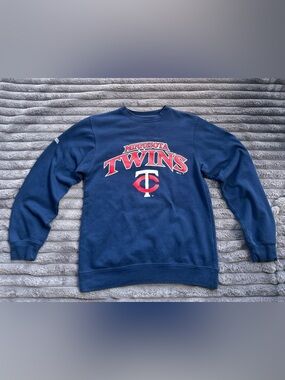 Stitches Minnesota Twins navy blue Pullover Crewneck Sweatshirt